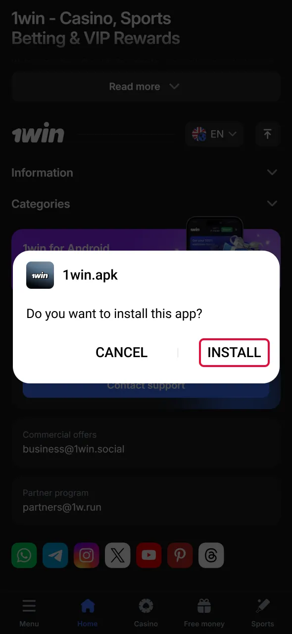 Install the app to access Aviator gameplay on mobile devices.