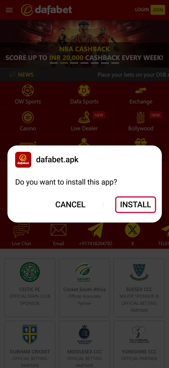 Install and launch Aviator App to start playing on Dafabet.